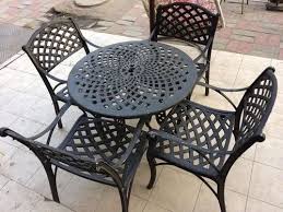 Black Outdoor Cast Iron Furniture For