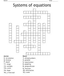 Systems Of Equations Word Search Wordmint