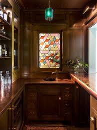 Bar With Stained Glass Window Of A