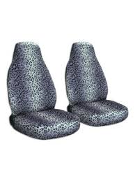 Gray Leopard Print Car Seat Covers