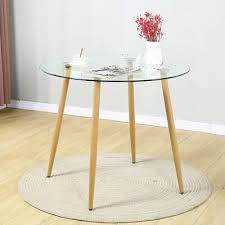Round Glass Dining Table Modern Small