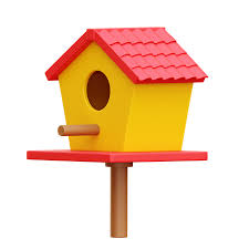 Bird House 3d Icon In Png Obj