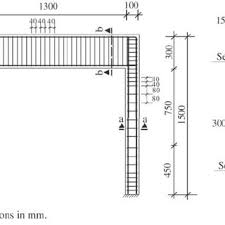 reinforced concrete frame size and