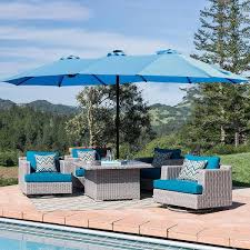 Rectangular Outdoor Twin Patio Umbrella