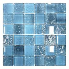 Starlight Glow 1 9 X 1 9 Glass Grid Mosaic Tile Giorbello Color Blue Lagoon