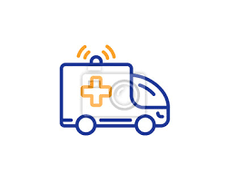 Ambulance Car Line Icon Medical