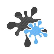 Paint Splash Blue Black Icon Iconbunny