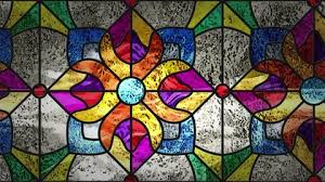 Colored Stained Glass Art Abstract