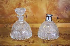Glass Perfume Holders 1950s Set Of 2