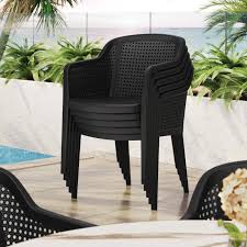 Samoya Molded Plastic Chair Black