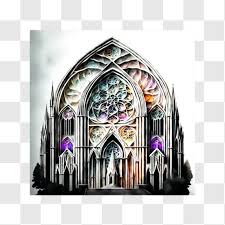 Gothic Cathedral Art Print Png