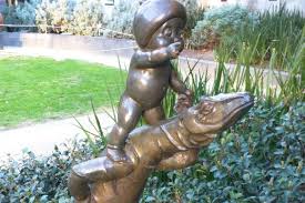 Mr Lizard And Gumnut Baby Statue