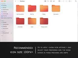 Folder Icons Desktop Icons Burnt Orange