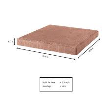 18 In X 18 In X 1 75 In River Red Square Concrete Step Stone 56 Piece 129 Sq Ft Pallet