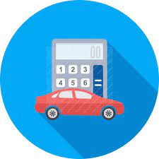 Auto Loan Calculator Flat Shadowed Icon