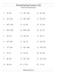 The Factoring Non Quadratic Expressions