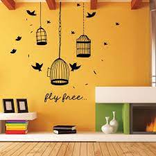 Bird Cages Fly Free Wall Art Sticker
