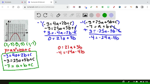 Quadratic Function Y A 2 Bx C