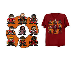 8 Bit Tf2 Red Team T Shirt Retro Style