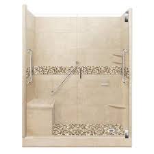 Drain Alcove Shower Kit In Brown Sugar