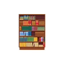 Bookcase Vector Png Vector Psd And