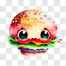 Colorful Burger Icon For Apps