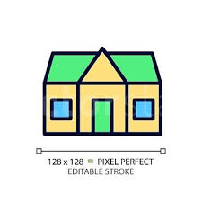 Cottage Pixel Perfect Rgb Color Icon
