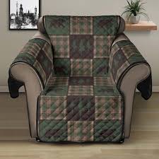Wingback Recliner Chair Slipcover Brown