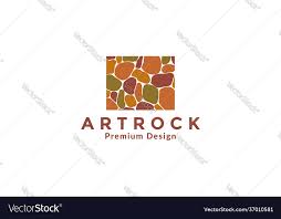 Colorful Art Rock Wall Building Logo