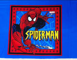 Spiderman Cotton Fabric Panel 21 W X 17