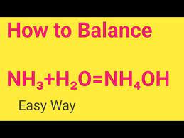 Nh3 H2o Nh4oh Balanced Equation