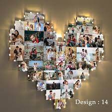 Heart Photo Collage Frame Personalized