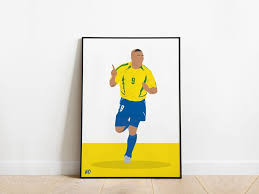 R9 Ronaldo Brazil Icon Football Poster