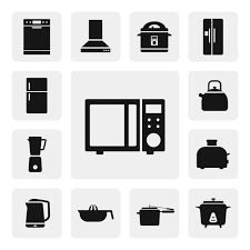 Microwave Oven Web Icon Sign Silhouette