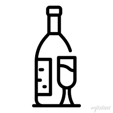 Greece Wine Bottle Icon Outline Greece