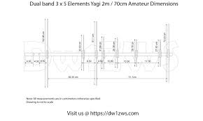 5 elements 2m 70cm dualband yagi