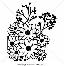 Flowers Silhouette Icon Decoration