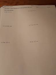 Solved Rdinate Algebra Absolute Value