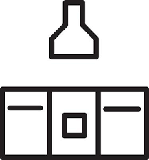 Kitchen Cabinet Icon Vector Art Icons
