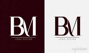 Alphabet Letter Icon Logo Bm Or Mb