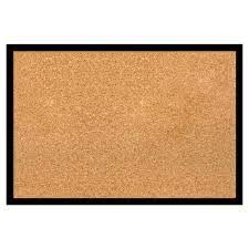 Deep Wood Framed Natural Corkboard