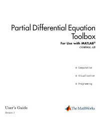 Partial Diffeial Equation Toolbox