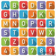 Wall Mural Alphabet Icons Pixers Us