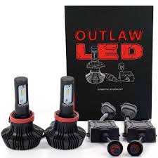 outlaw lights led headlight kit high low dual beam 9007 hb5