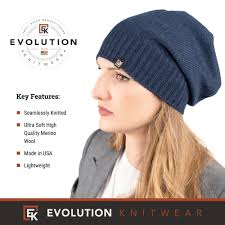 Wool Slouchy Beanie Hat