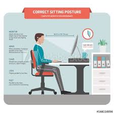 Correct Sitting Posture At Desk In 2020 Desk Posture Sitting Posture Good Posture