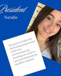 ✨Meet the e-board: President My name is Natalie Navarro. Before nursing  school, I worked as a pediatric ophthalmology scribe and a substitute  teacher for PreK to 5th grade, and I also gained