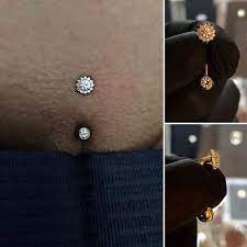 Homie Tattoo Studio Prague On Instagram Luxury Christina Piercing With King Flower End Made From Yellow Gold With Swarov Yellow Gold Tattoo Studio Piercing