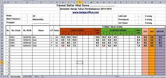 Pada awal semester 2 tentu juga ada beberapa hal yang harus dipersiapkan salah satunya adalah daftar nilai. Download Format Daftar Nilai Ulangan Siswa Belajar Office