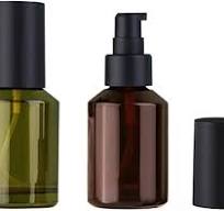 Amazon.com: 2 Pcs 60ml 2oz Glass Travel Bottles Leakproof ...